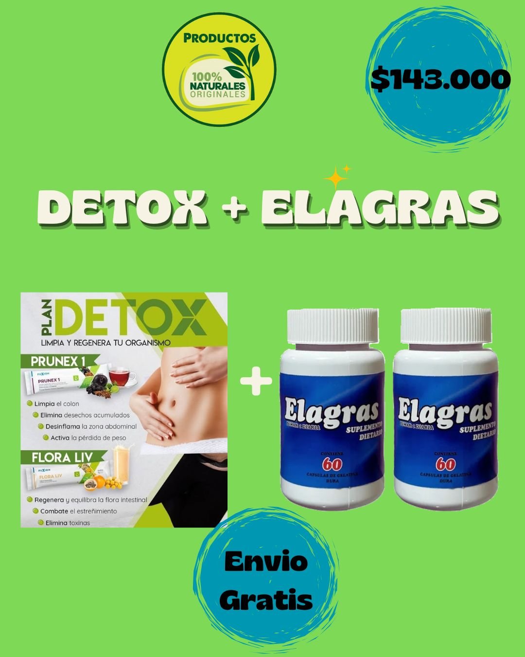Detox Fuxion + 2 Elagras